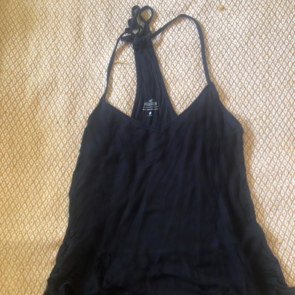 Black Hollister Flowy Tank